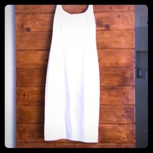 White cotton stretchy dress